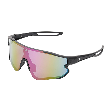 Óculos Esportivo Pace UV400 Inpace - Preto/Prata Espelhado