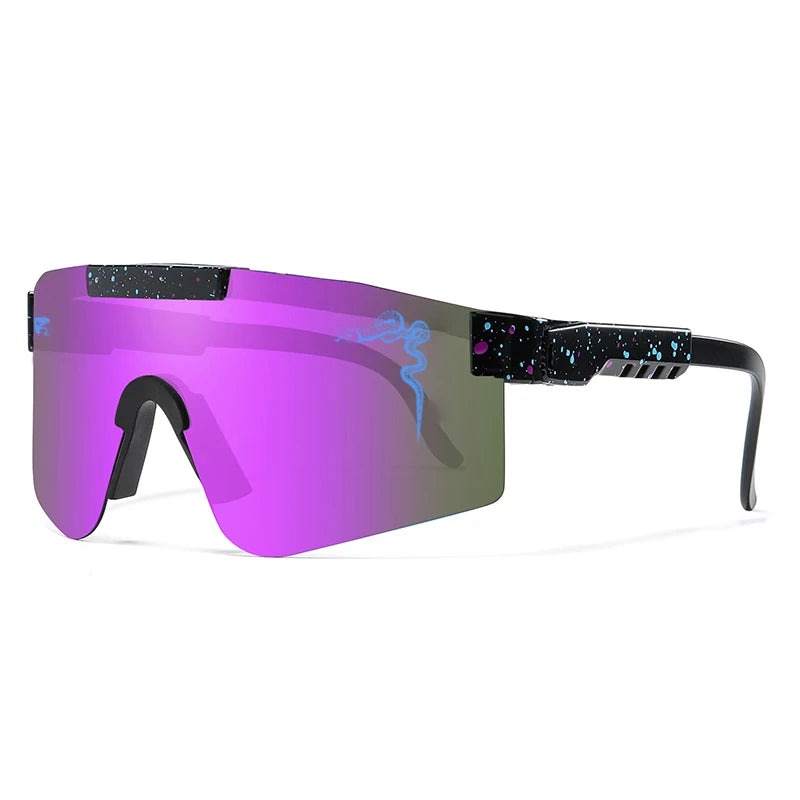 Óculos Esportivo Windproof MTB UV400 Inpace - Preto/Roxo