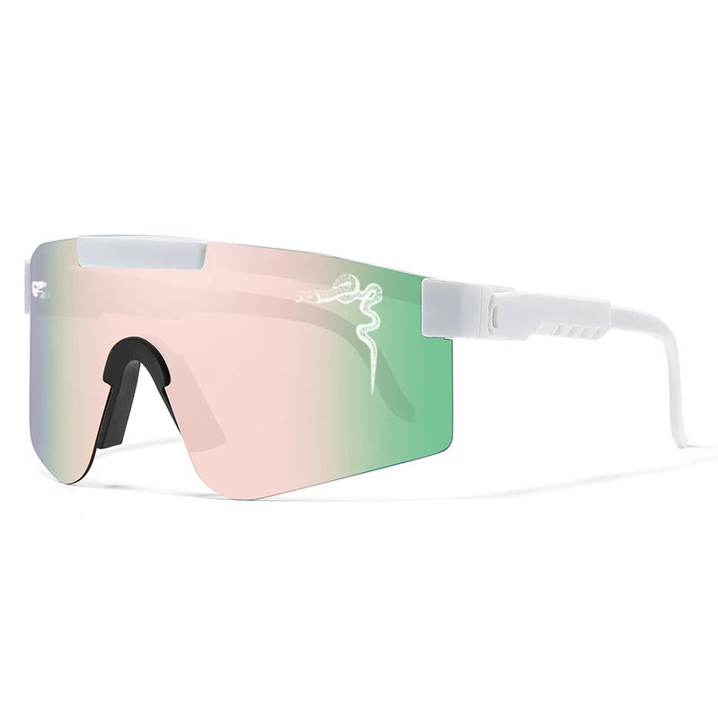 Óculos Esportivo Windproof MTB UV400 Inpace - Branco/Verde
