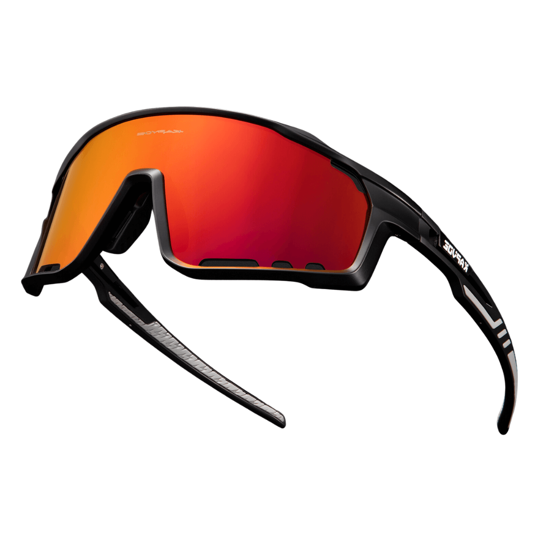 Óculos Esportivo ProShield UV400 Inpace - Preto/Vermelho