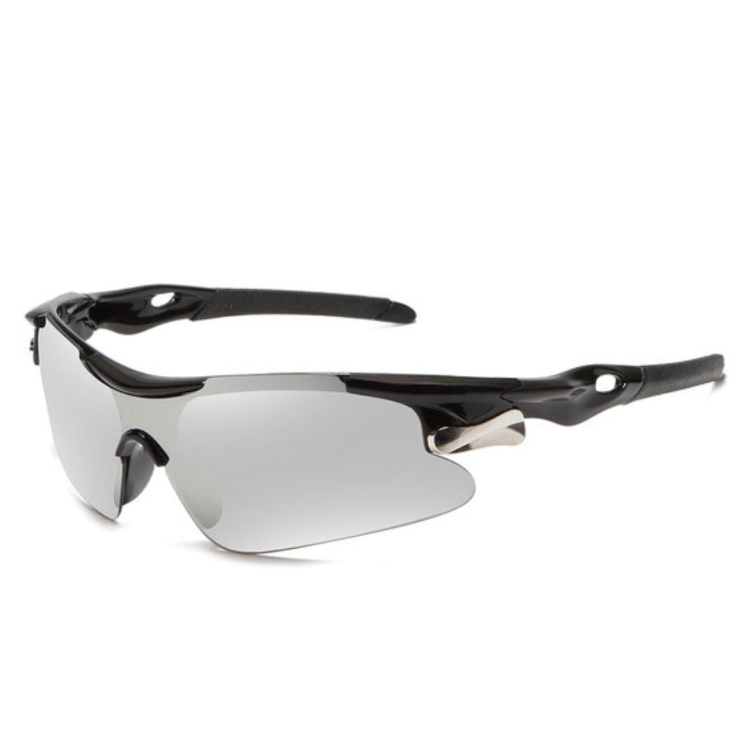 Óculos Esportivo Espelhado UV400 Inpace - Preto/Prata