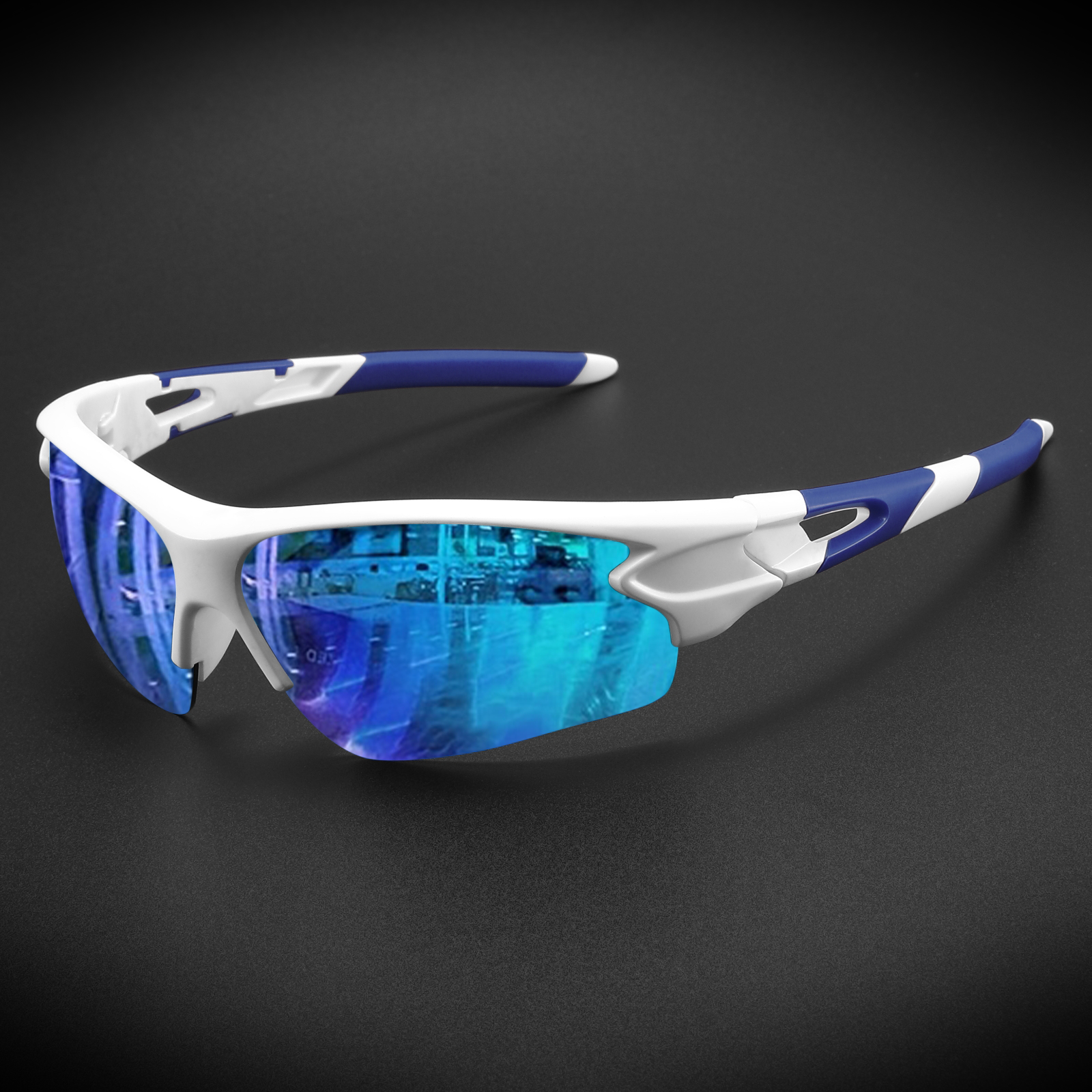 Óculos Esportivo FeatherLight UV400 Inpace - Branco/Azul
