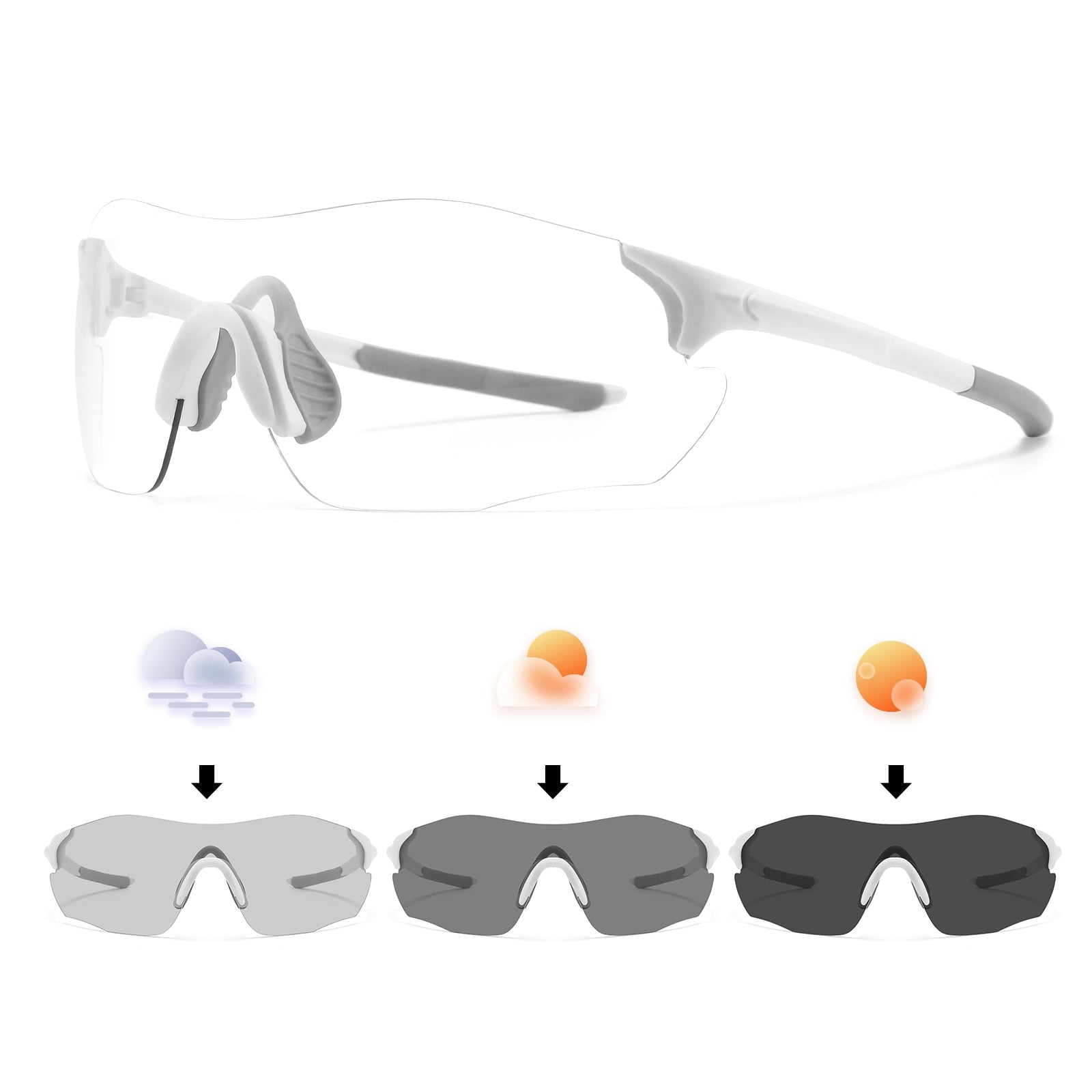 Óculos Fotocromático Sem Aro 23g Inpace - Branco Fotocromático