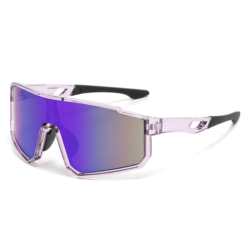 Óculos Esportivo TrailShield Max UV400 Inpace - Transparente/Roxo