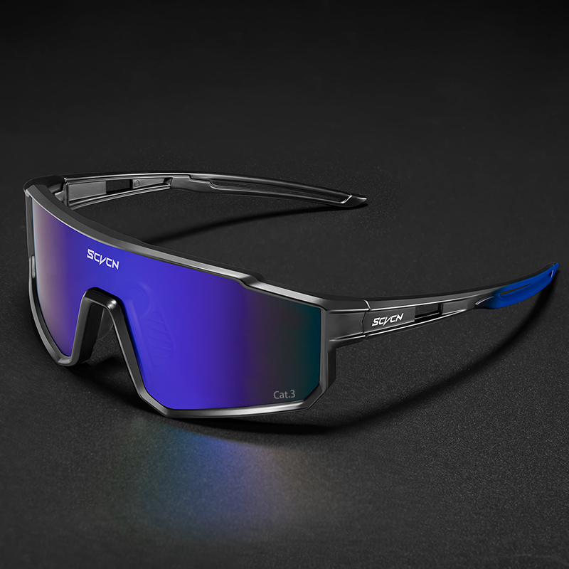 Óculos Esportivo SCVCN MTB UV400 Inpace - Preto/Azul