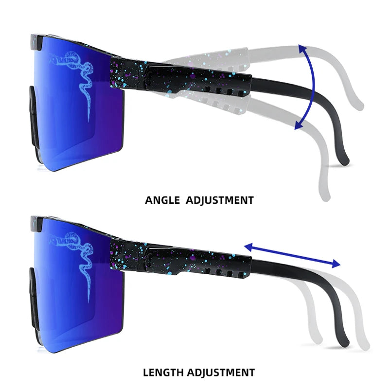 Óculos Esportivo Windproof MTB UV400 Inpace - Preto/Azul