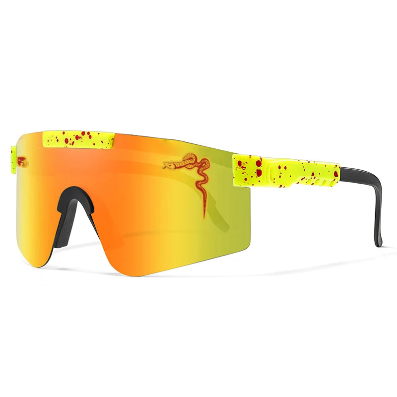 Óculos Esportivo Windproof MTB UV400 Inpace - Amarelo/Laranja