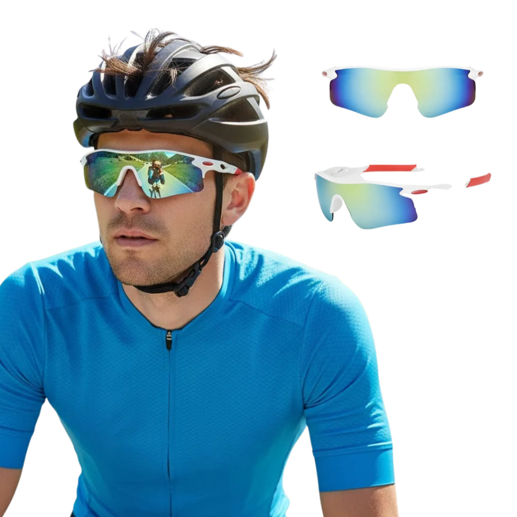 Óculos Esportivo Versatile UV400 Inpace - Branco/Azul