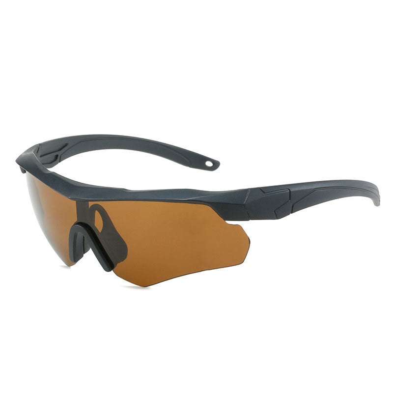 Óculos Esportivo Pesca Pro UV400 Inpace - Preto/Marrom