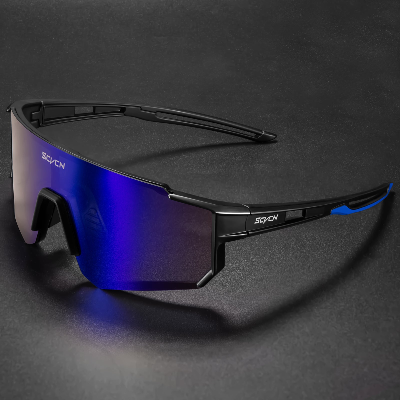 Óculos Esportivo Seven UV400 Inpace - Preto/Azul