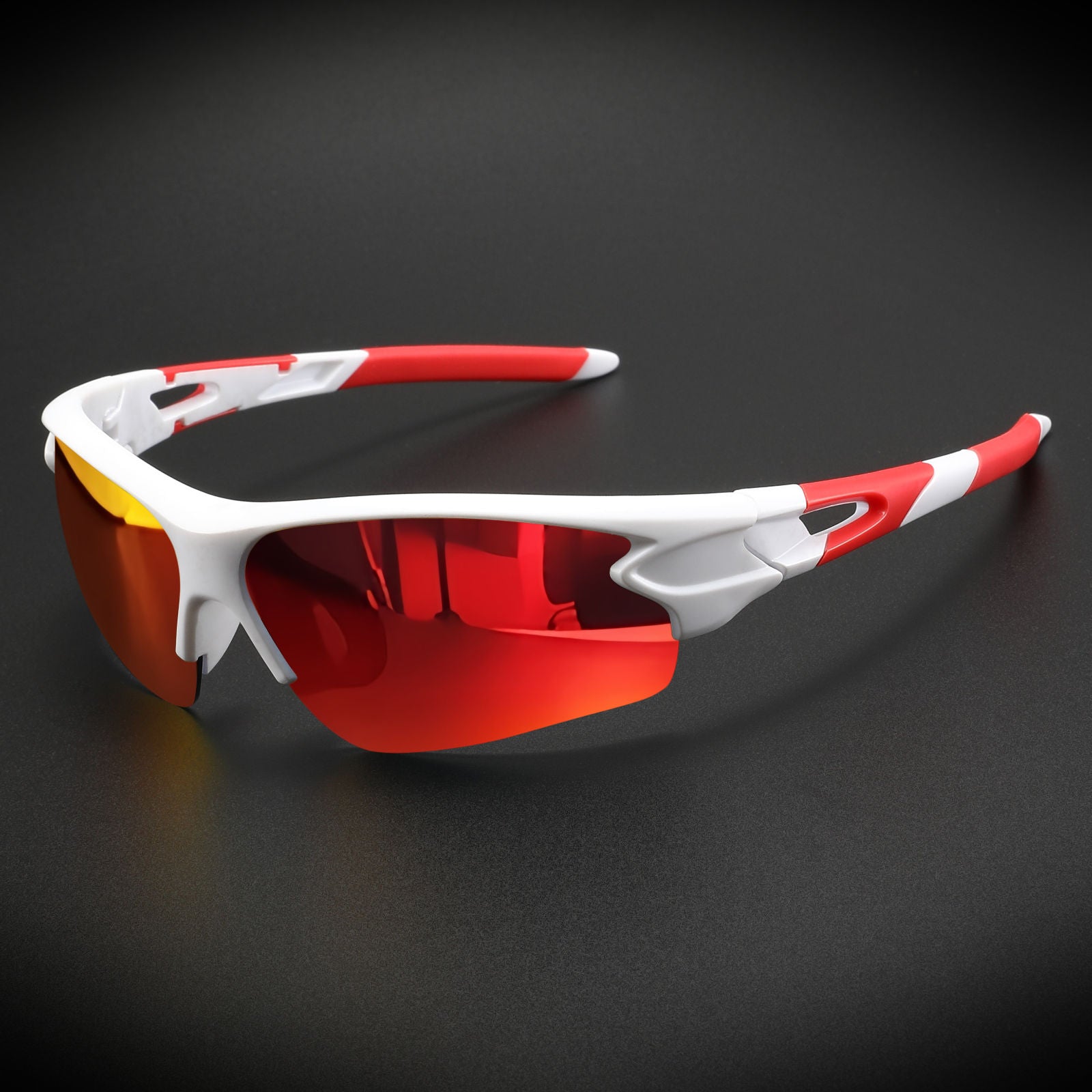 Óculos Esportivo FeatherLight UV400 Inpace - Branco/Vermelho