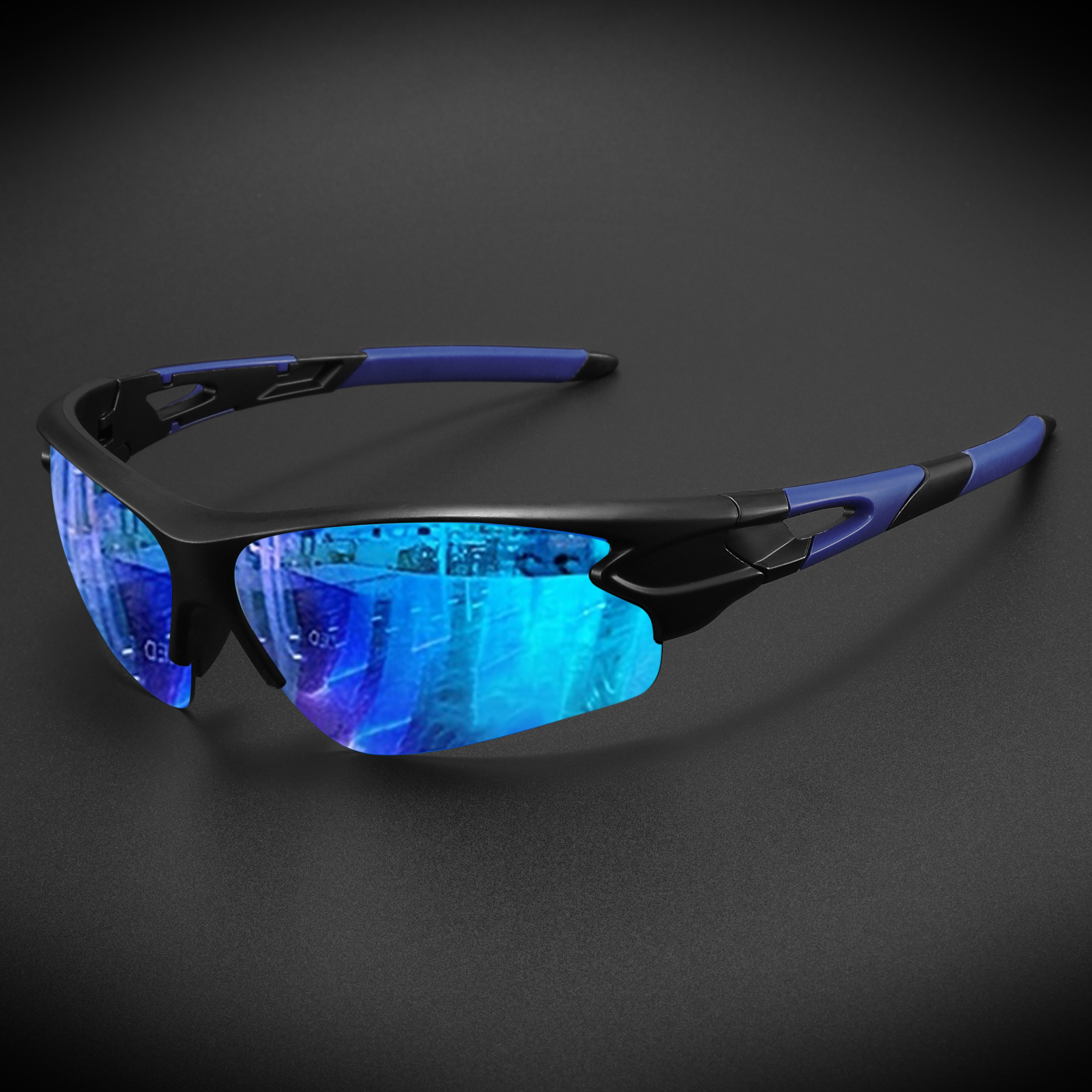 Óculos Esportivo FeatherLight UV400 Inpace - Preto/Azul