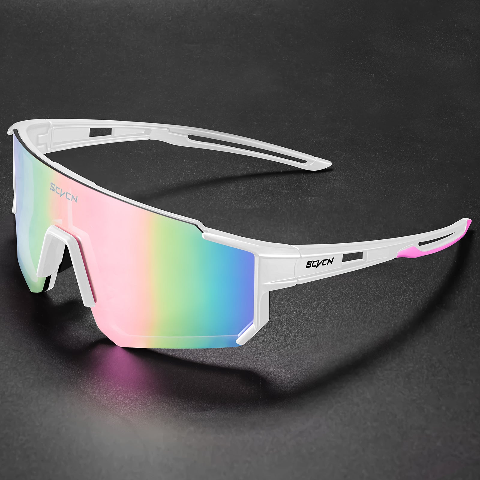 Óculos Esportivo Seven UV400 Inpace - Branco/Rosa