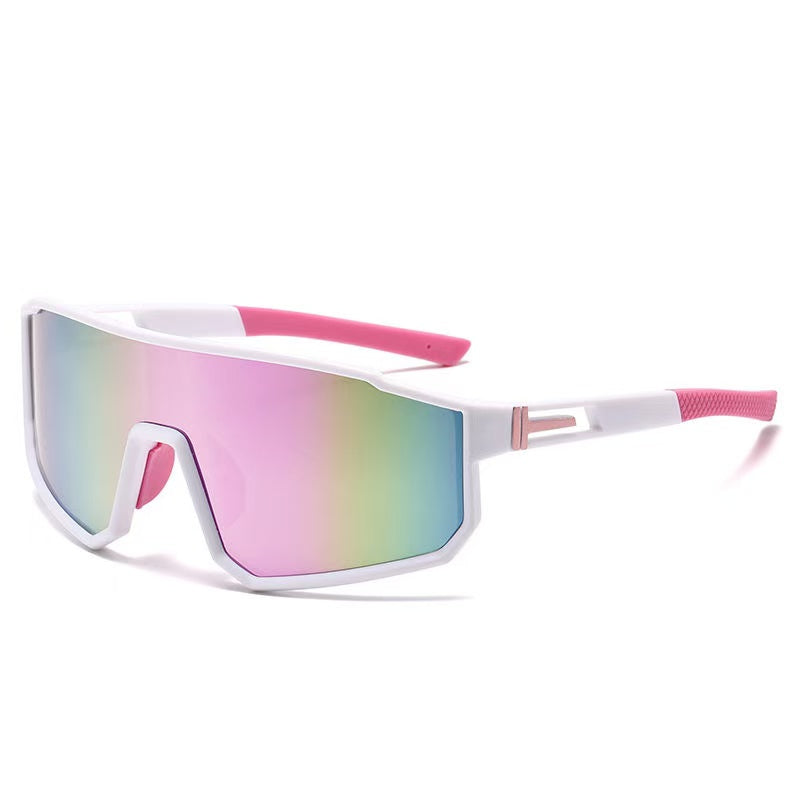 Óculos Esportivo Big Lens UV400 Inpace - Branco/Rosa