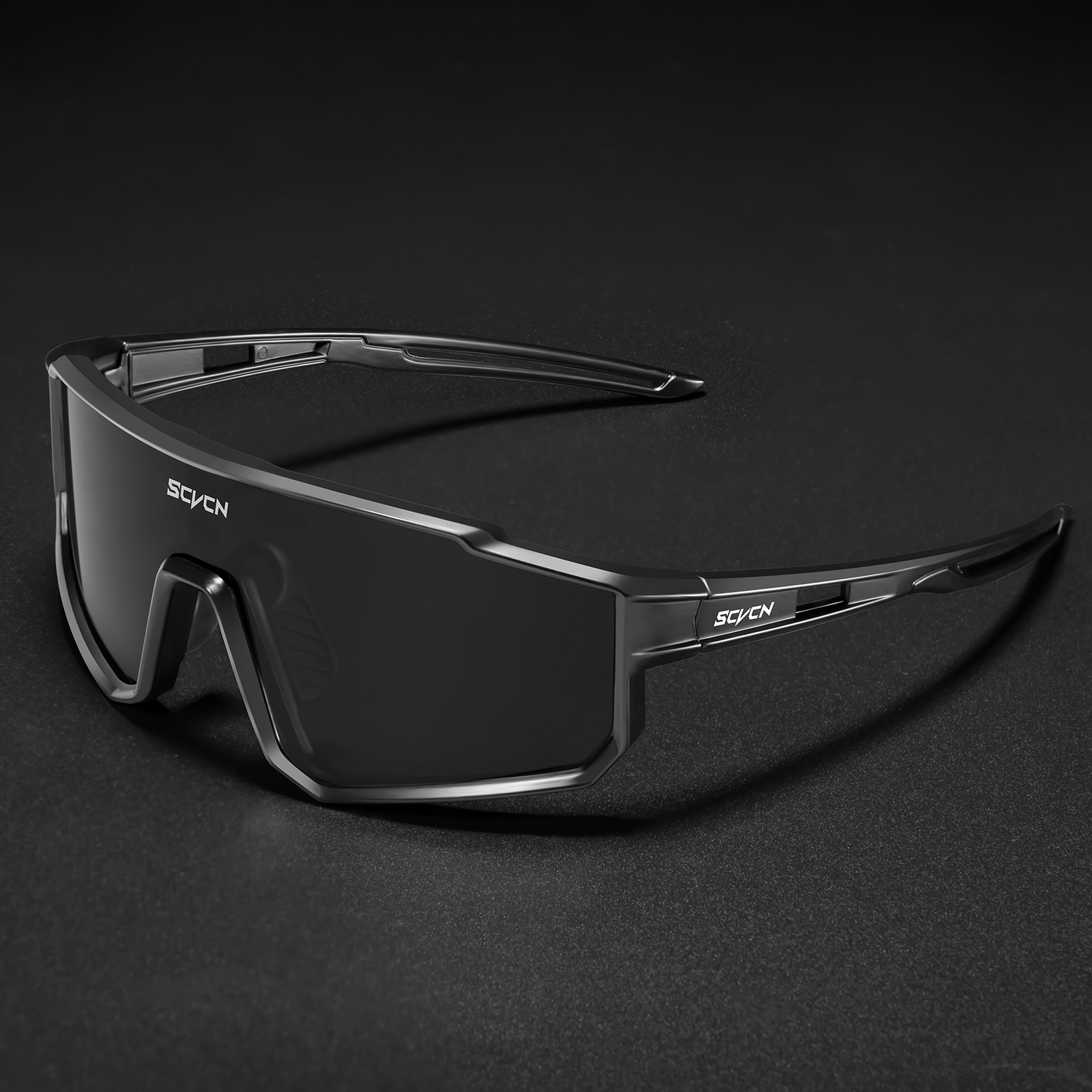 Óculos Esportivo SCVCN MTB UV400 Inpace - Preto/Fumê